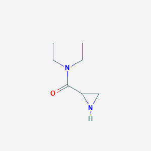 molecular formula C7H14N2O B11923462 N,N-Diethylaziridine-2-carboxamide 