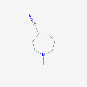 molecular formula C8H14N2 B11923539 1-Methylazepane-4-carbonitrile 