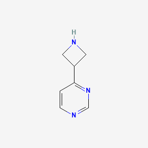 molecular formula C7H9N3 B11923607 4-(Azetidin-3-yl)pyrimidine 