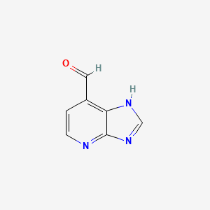 molecular formula C7H5N3O B11923671 3h-Imidazo[4,5-b]pyridine-7-carbaldehyde 