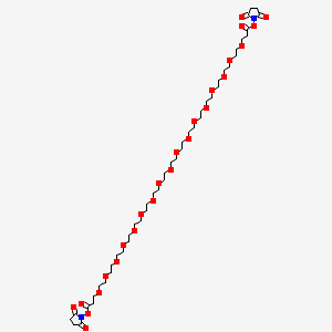 molecular formula C46H80N2O25 B1192369 Bis-PEG17-NHS ester 