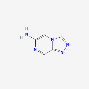 molecular formula C5H5N5 B11923701 [1,2,4]Triazolo[4,3-a]pyrazin-6-amine 