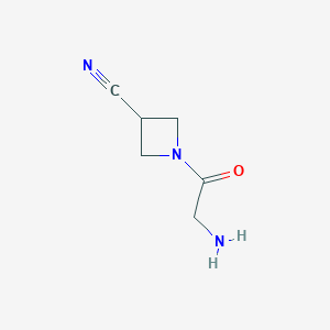 molecular formula C6H9N3O B11923777 1-(2-Aminoacetyl)azetidine-3-carbonitrile 