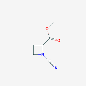 molecular formula C6H8N2O2 B11923843 Methyl 1-cyanoazetidine-2-carboxylate 