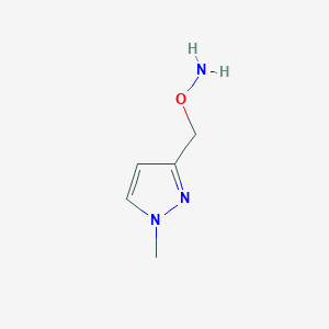 molecular formula C5H9N3O B11923907 O-[(1-methylpyrazol-3-yl)methyl]hydroxylamine CAS No. 88529-82-2