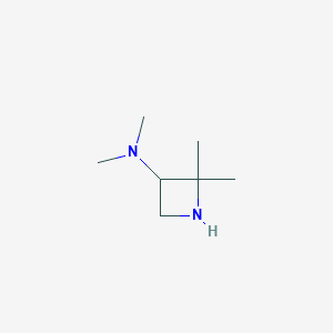 molecular formula C7H16N2 B11923936 N,N,2,2-tetramethylazetidin-3-amine 