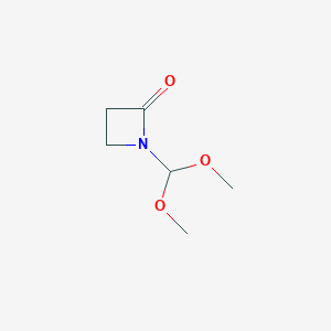 molecular formula C6H11NO3 B11924043 1-(Dimethoxymethyl)azetidin-2-one 