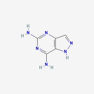 molecular formula C5H6N6 B11924047 1H-pyrazolo[4,3-d]pyrimidine-5,7-diamine CAS No. 501920-08-7
