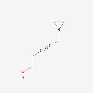 molecular formula C7H11NO B11924133 5-(Aziridin-1-YL)pent-3-YN-1-OL 