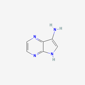 molecular formula C6H6N4 B11924135 5H-Pyrrolo[2,3-b]pyrazin-7-amine 