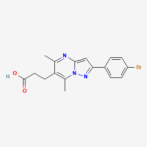 molecular formula C17H16BrN3O2 B1192434 CRT0063465 