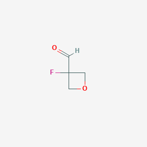 molecular formula C4H5FO2 B11924395 3-Fluorooxetane-3-carbaldehyde 