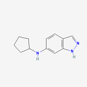 molecular formula C12H15N3 B11924433 N-Cyclopentyl-1H-indazol-6-amine CAS No. 1157521-65-7