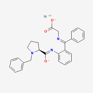 molecular formula C27H25N3NiO3 B11924561 nickel(II) (E)-(benzyl-L-prolyl)(2-(((carboxylatomethyl)imino)(phenyl)methyl)phenyl)amide 