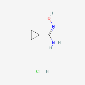 molecular formula C4H9ClN2O B11924632 N'-hydroxycyclopropanecarboximidamide;hydrochloride 