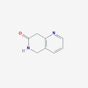 molecular formula C8H8N2O B11924745 5,6-Dihydro-1,6-naphthyridin-7(8H)-one 