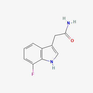 molecular formula C10H9FN2O B11924813 2-(7-Fluoro-1H-indol-3-yl)acetamide CAS No. 1044772-55-5