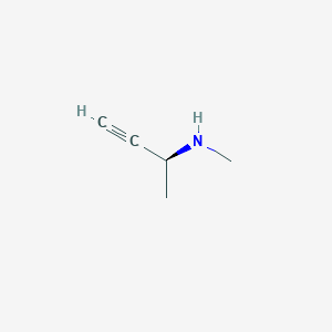molecular formula C5H9N B11925123 3-Butyn-2-amine, N-methyl-, (S)-(9CI) 