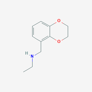 molecular formula C11H15NO2 B11925277 N-((2,3-Dihydrobenzo[b][1,4]dioxin-5-yl)methyl)ethanamine CAS No. 1156158-02-9