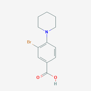molecular formula C12H14BrNO2 B11925410 3-Bromo-4-(piperidin-1-yl)benzoic acid CAS No. 1131594-15-4