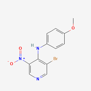 molecular formula C12H10BrN3O3 B11925427 3-Bromo-N-(4-methoxyphenyl)-5-nitropyridin-4-amine 