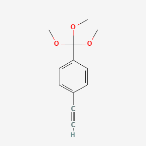 molecular formula C12H14O3 B11925471 1-Ethynyl-4-(trimethoxymethyl)benzene 