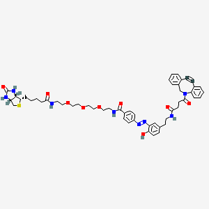 molecular formula C52H60N8O9S B1192554 Diazo Biotin-PEG3-DBCO 