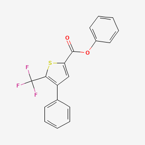 molecular formula C18H11F3O2S B11925567 Phenyl 4-phenyl-5-(trifluoromethyl)thiophene-2-carboxylate CAS No. 256348-27-3