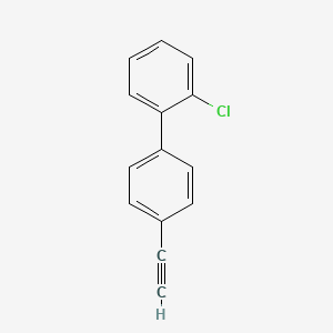 molecular formula C14H9Cl B11925722 2-Chloro-4'-ethynyl-1,1'-biphenyl CAS No. 56917-31-8