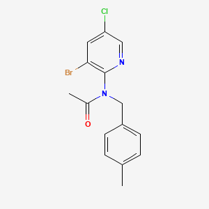 molecular formula C15H14BrClN2O B11925765 N-(3-Bromo-5-chloropyridin-2-yl)-N-(4-methylbenzyl)acetamide 