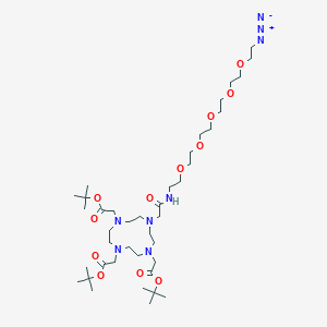 molecular formula C40H76N8O12 B1192581 DOTA-(t-Butyl)3-PEG5-azide 