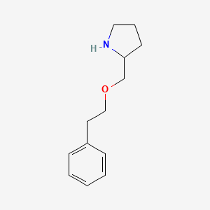 molecular formula C13H19NO B11925879 2-(Phenethoxymethyl)pyrrolidine 