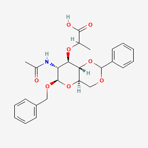 molecular formula C25H29NO8 B11926002 beta-Muramic acid, N-acetyl-1-O-(phenylmethyl)-4,6-O-(phenylmethylene)-(9CI) 