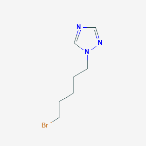 molecular formula C7H12BrN3 B11926087 1-(5-Bromopentyl)-1,2,4-triazole 