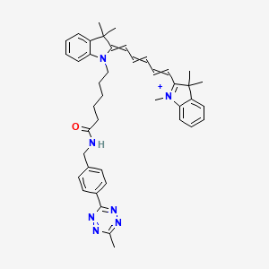 molecular formula C42H48N7O+ B1192616 Cyanine5 tetrazine 