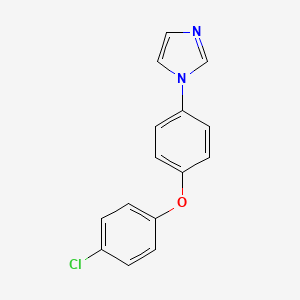 molecular formula C15H11ClN2O B11926183 1-(4-(4-Chlorophenoxy)phenyl)-1H-imidazole CAS No. 1188265-11-3