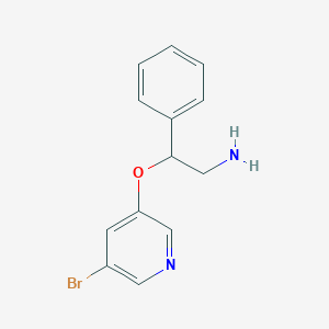molecular formula C13H13BrN2O B11926214 beta-[(5-Bromo-3-pyridyl)oxy]phenethylamine 