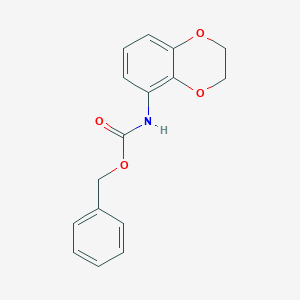 molecular formula C16H15NO4 B11926219 Benzyl (2,3-dihydrobenzo[b][1,4]dioxin-5-yl)carbamate CAS No. 1087735-08-7