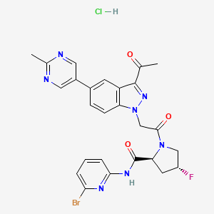 molecular formula C26H24BrClFN7O3 B1192627 Danicopan HCl 