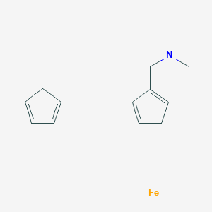 molecular formula C13H19FeN B11926275 cyclopenta-1,3-diene;1-cyclopenta-1,4-dien-1-yl-N,N-dimethylmethanamine;iron 