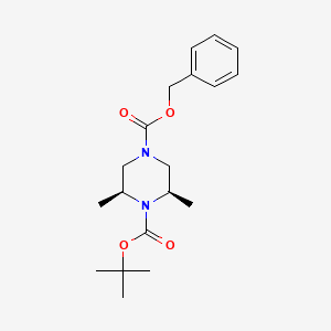 molecular formula C19H28N2O4 B11926321 cis-1-Boc-4-Cbz-2,6-dimethylpiperazine 