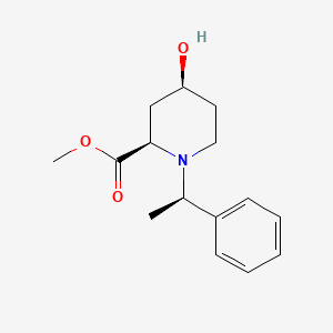 molecular formula C15H21NO3 B11926437 Methyl (2R,4S)-4-Hydroxy-1-[(R)-1-phenylethyl]piperidine-2-carboxylate 