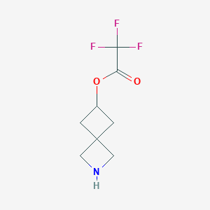 molecular formula C8H10F3NO2 B11926532 2-Azaspiro[3.3]heptan-6-yl 2,2,2-trifluoroacetate 