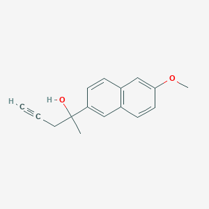 molecular formula C16H16O2 B11926536 2-(6-Methoxy-2-naphthyl)-4-pentyn-2-ol 