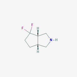 molecular formula C7H11F2N B11926670 Rac-(3ar,6as)-4,4-difluorooctahydrocyclopenta[c]pyrrole 