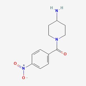 molecular formula C12H15N3O3 B11926684 1-(4-Nitrobenzoyl)piperidin-4-amine 