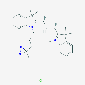 2-(3-(1,3-Dihydro-3,3-dimethyl-1-(3-(3-methyl-3H-diazirin-3-yl)propyl)-2H-indol-2-ylidene)-1-propenyl)-1,3,3-trimethyl-3H-indolium chloride