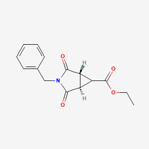 molecular formula C15H15NO4 B11926813 ethyl (1S,5S)-3-benzyl-2,4-dioxo-3-azabicyclo[3.1.0]hexane-6-carboxylate 