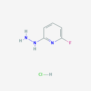 molecular formula C5H7ClFN3 B11926900 2-Fluoro-6-hydrazinylpyridine hydrochloride CAS No. 864867-59-4