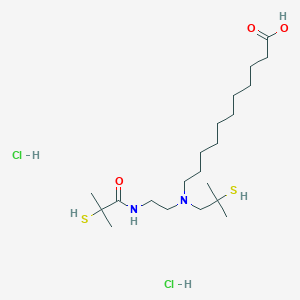 molecular formula C21H44Cl2N2O3S2 B011927 N-(11-Undecanoic acid)-N,N'-bis(2-methyl-2-mercaptopropyl)ethylenediamine CAS No. 108736-69-2